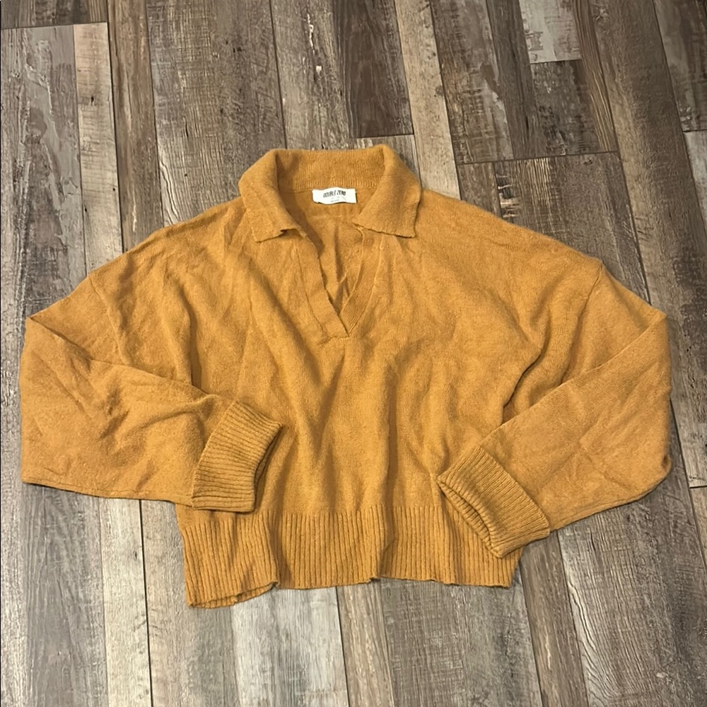 Mustard Yellow Collared Sweater